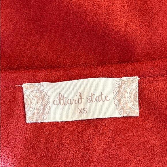 altar’d state Vermillion Suedeed  Embroidered Skirt - Picture 8 of 13